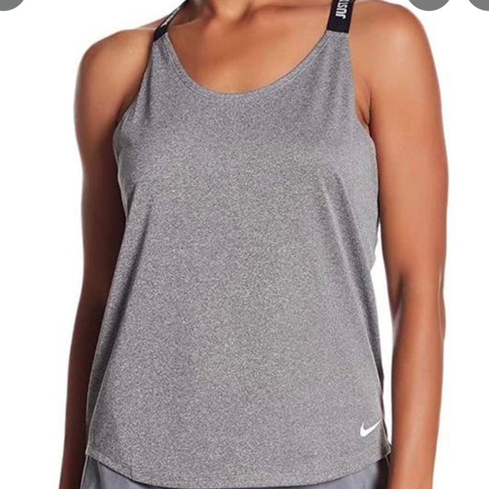 Nike Dri-fit Elastika Tank in Heathered Grey